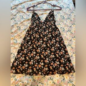 RSQ Black Floral Mini Dress